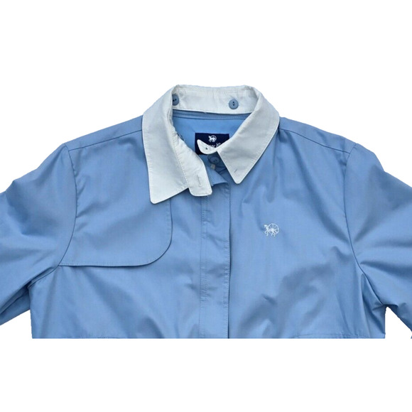 VTG Carriage Court Womens Light Blue Large Full Zip Jacket With Removable Collar - Picture 2 of 7